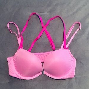 32A Pink Strappy Dream Angels Racerback Bra